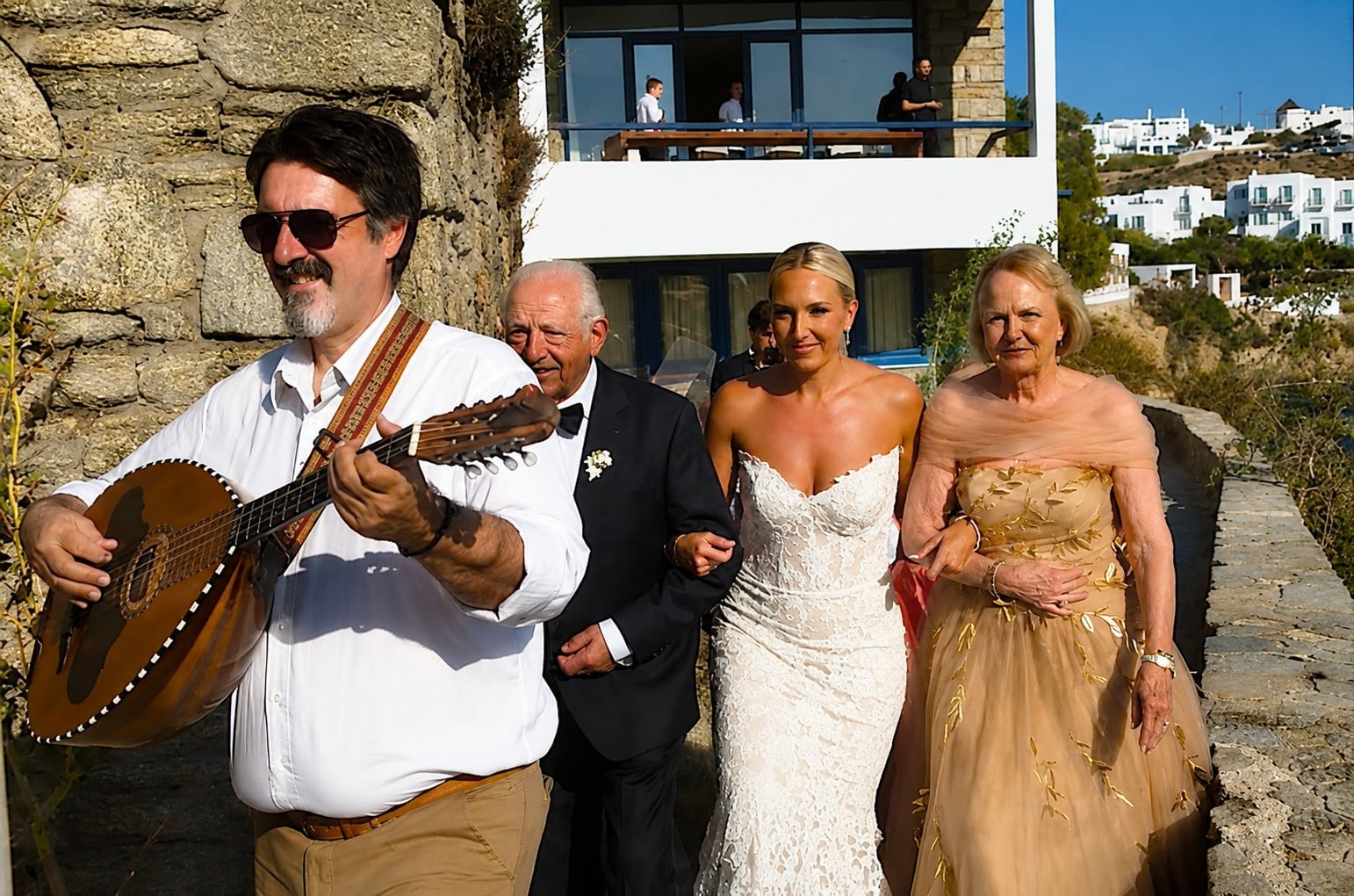Alexandra Veletsis during her Mykonos wedding