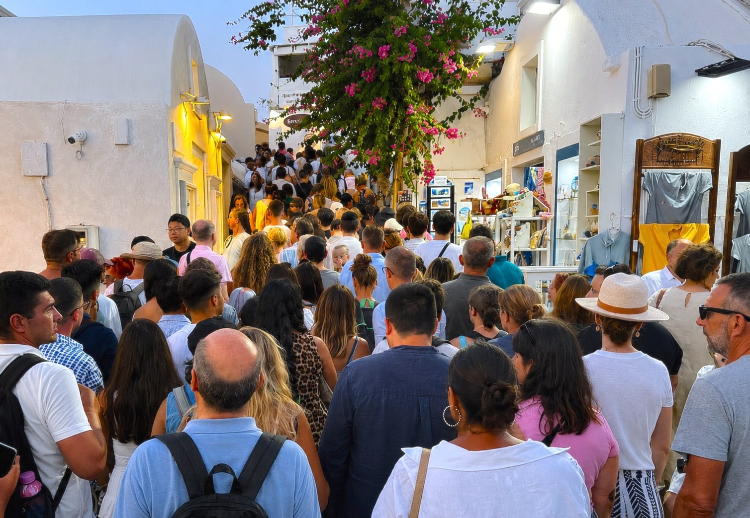 Oia, Santorini, overcrowded with tourists