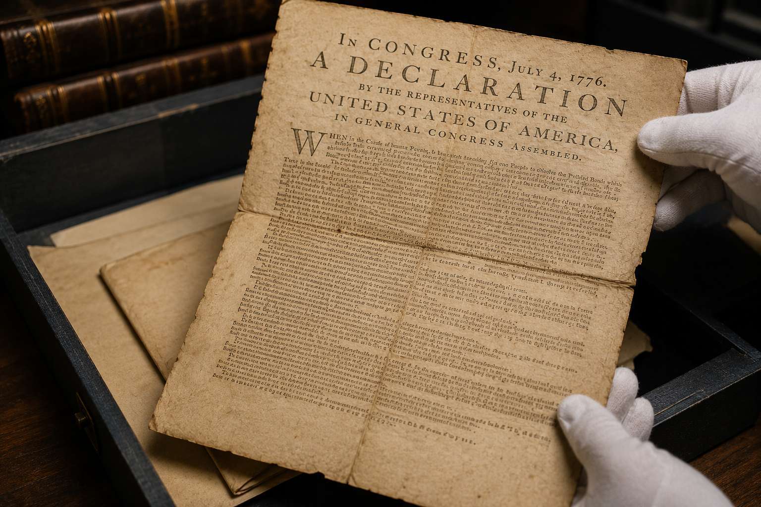AI reconstruction of the American Declaration of Independence