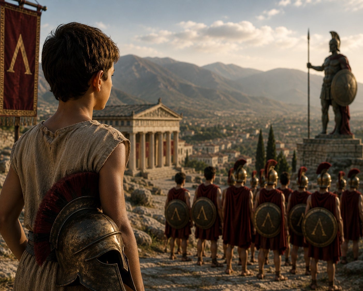 AI reconstruction of Spartan society during the Classical period