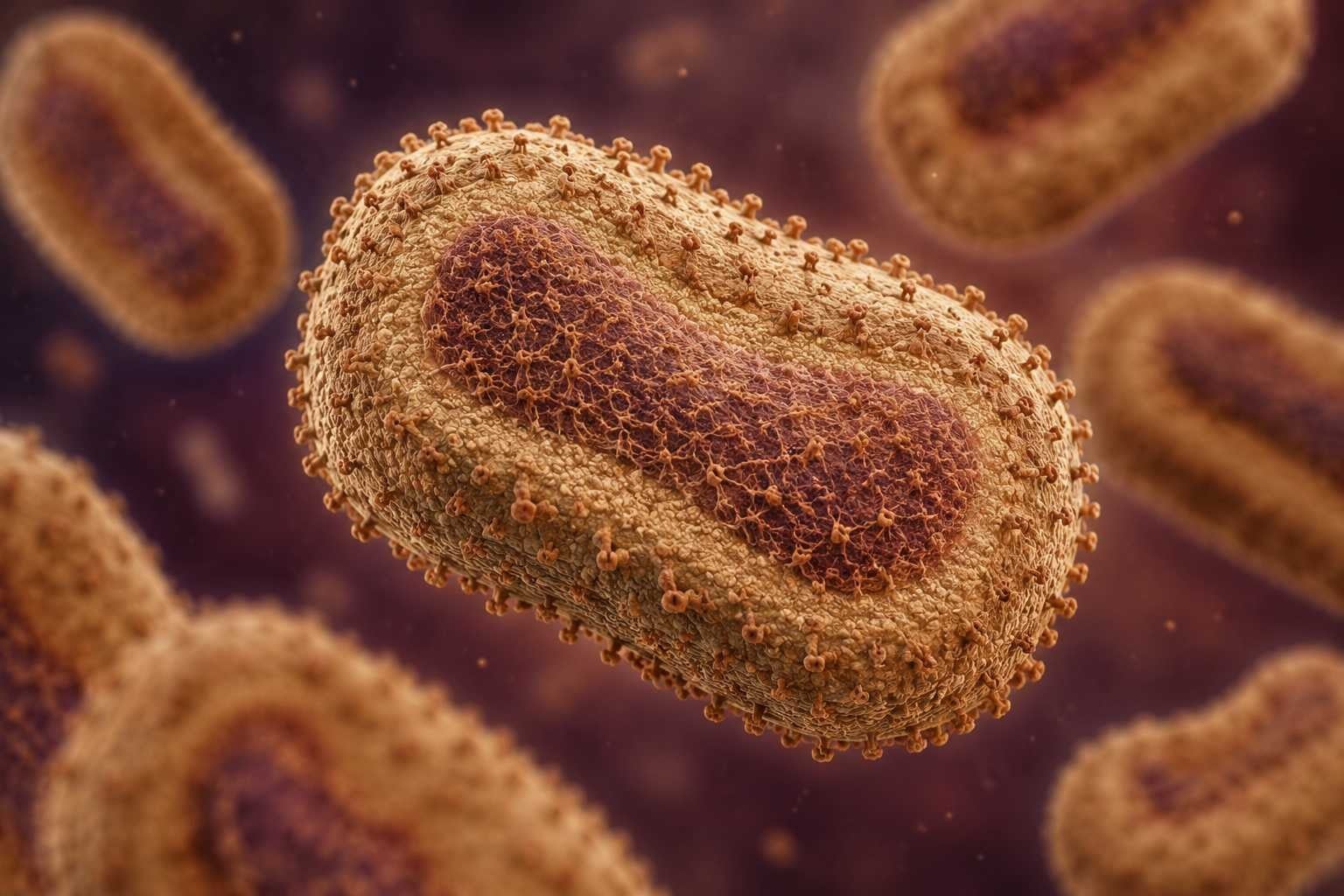 AI reconstruction of the variola virus, which causes smallpox