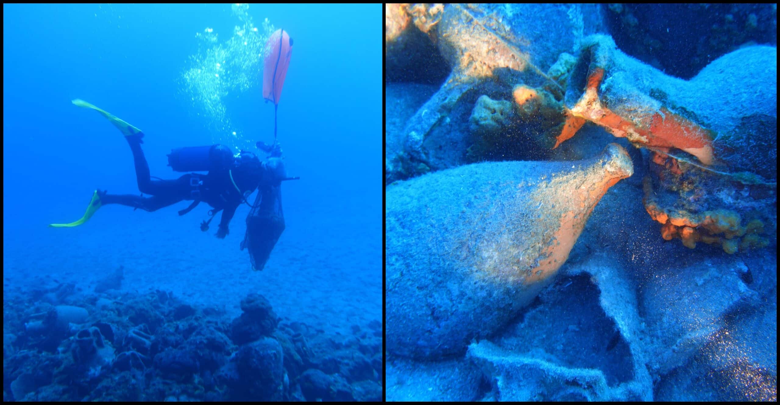 Ancient shipwreck Andros