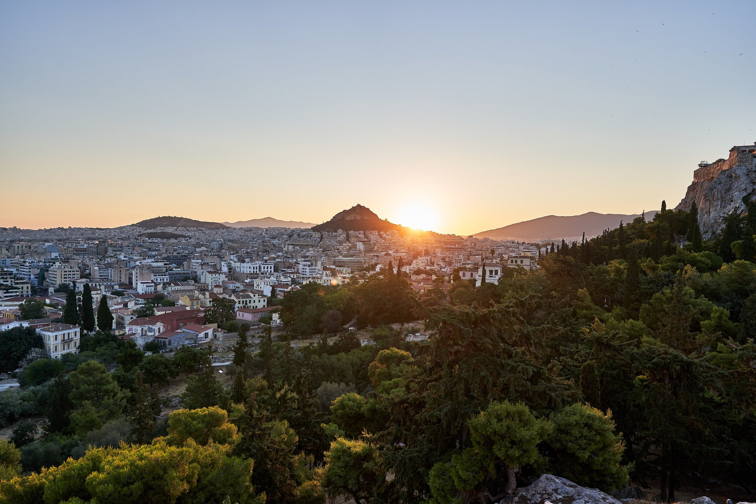 Athens and Mount Lycabettus, Greece
