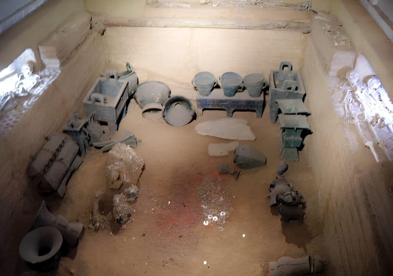 Bronzeware from the excavated tomb of Fu Hao of Shang dynasty