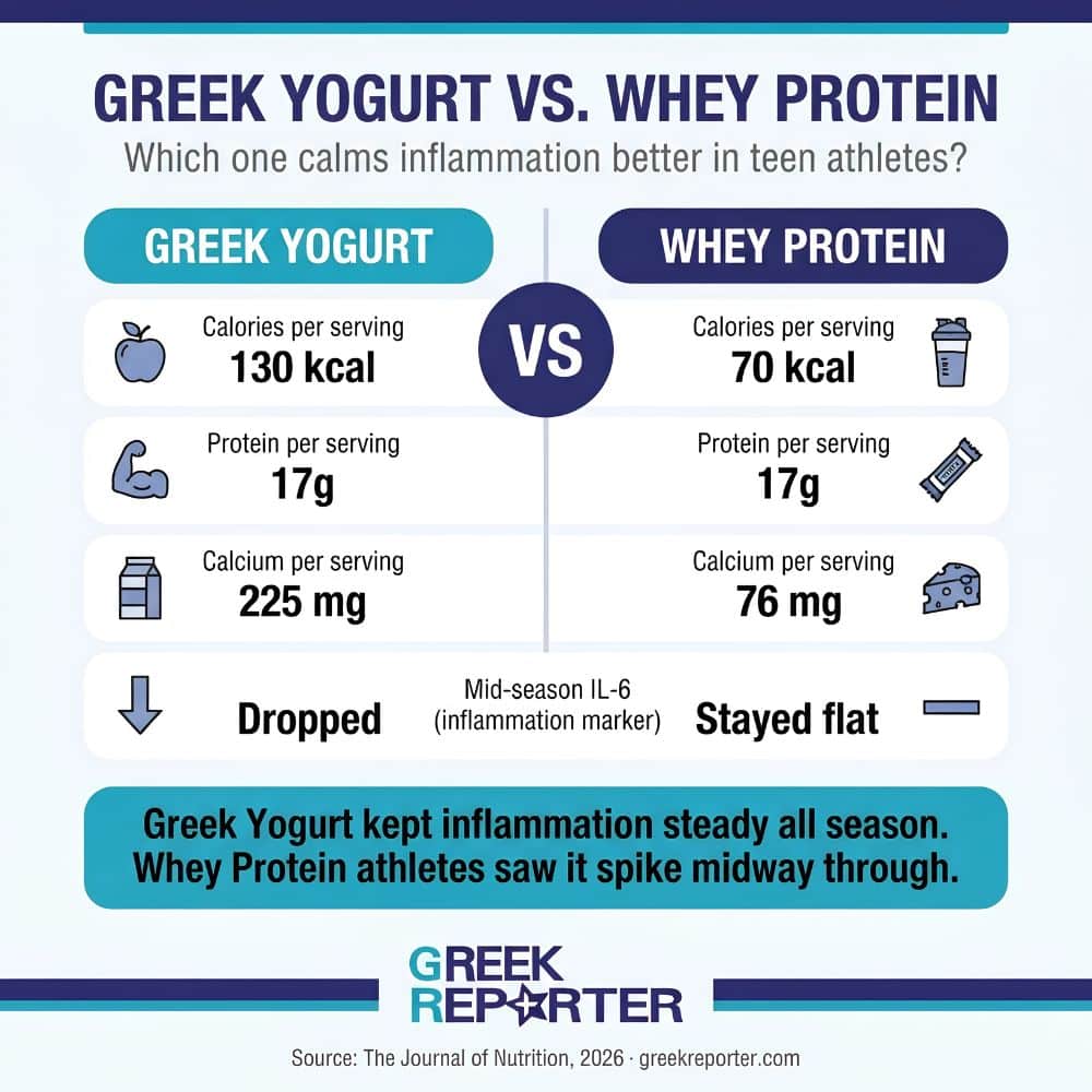 Greek yogurt and whey protein comparison
