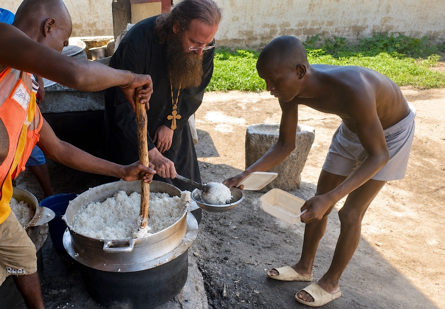 Soup kitchen in hunger-stricken Toliara in Madagascar by Metropolitan Prodromos of Toliara