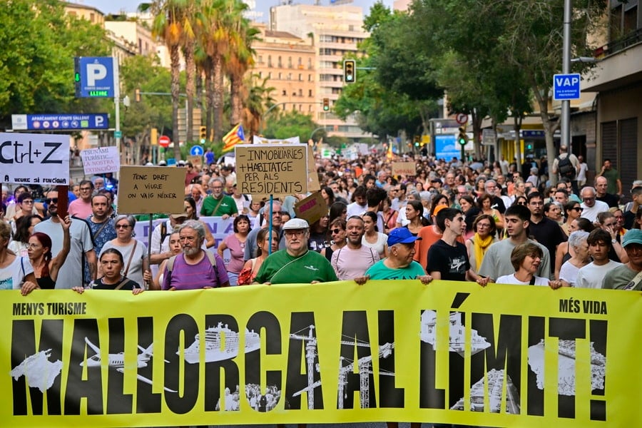 Mallorca anti-tourism protest