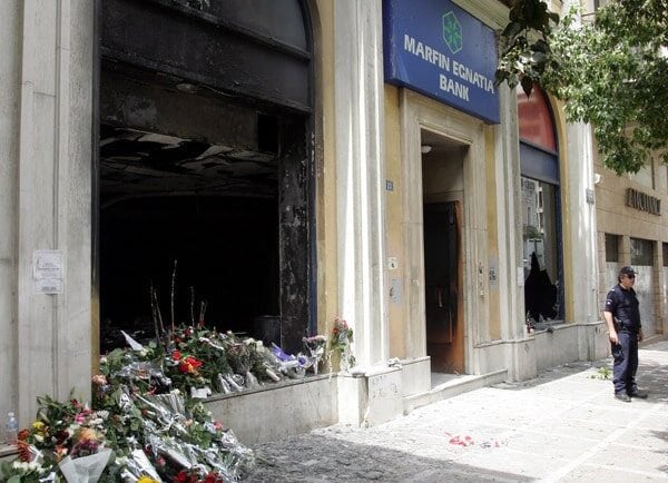 Two Arrested Over Deadly 2010 Marfin Bank Arson in Athens