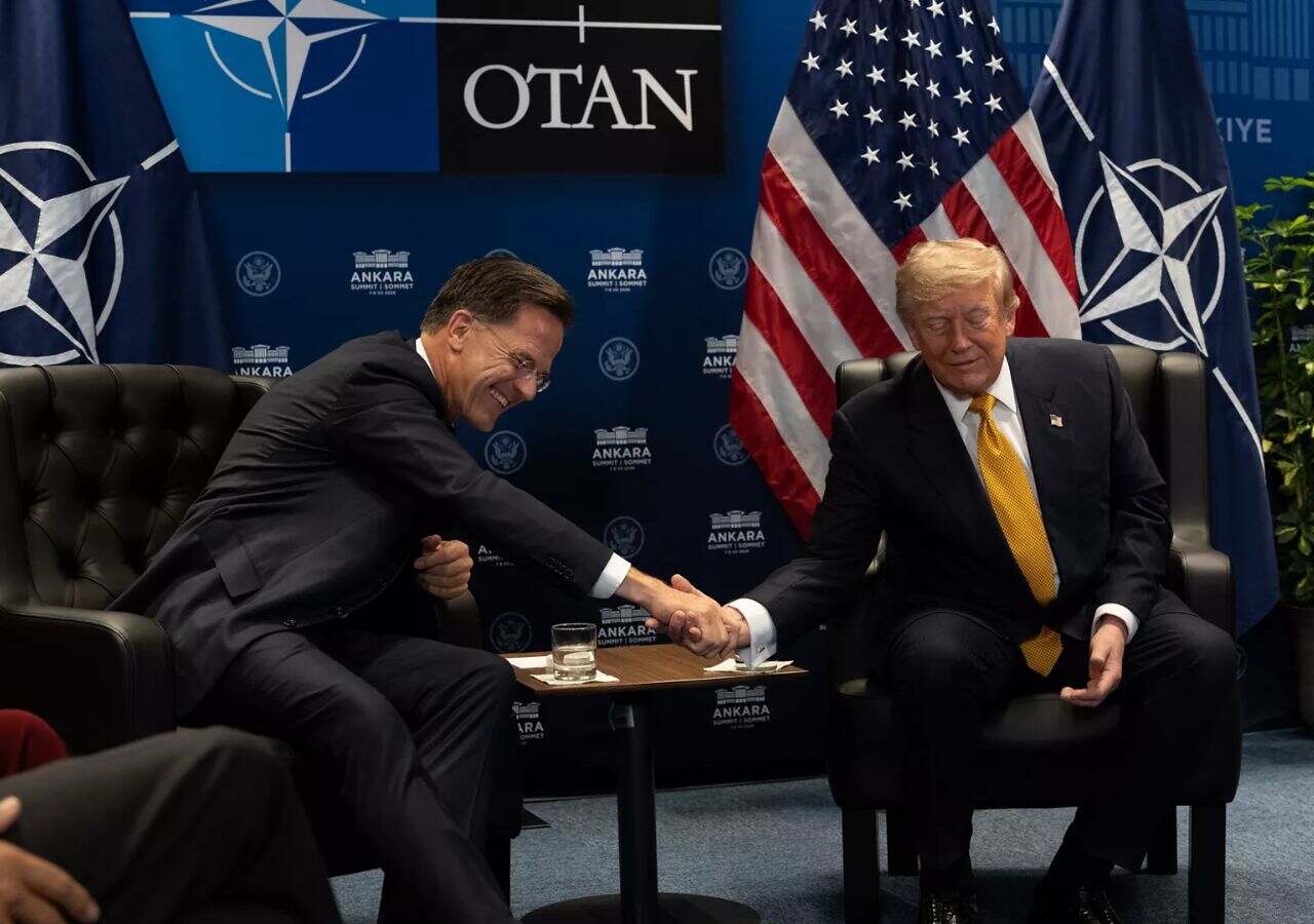 NATO Secretary General Mark Rutte meets with the President of the United States Donald Trump