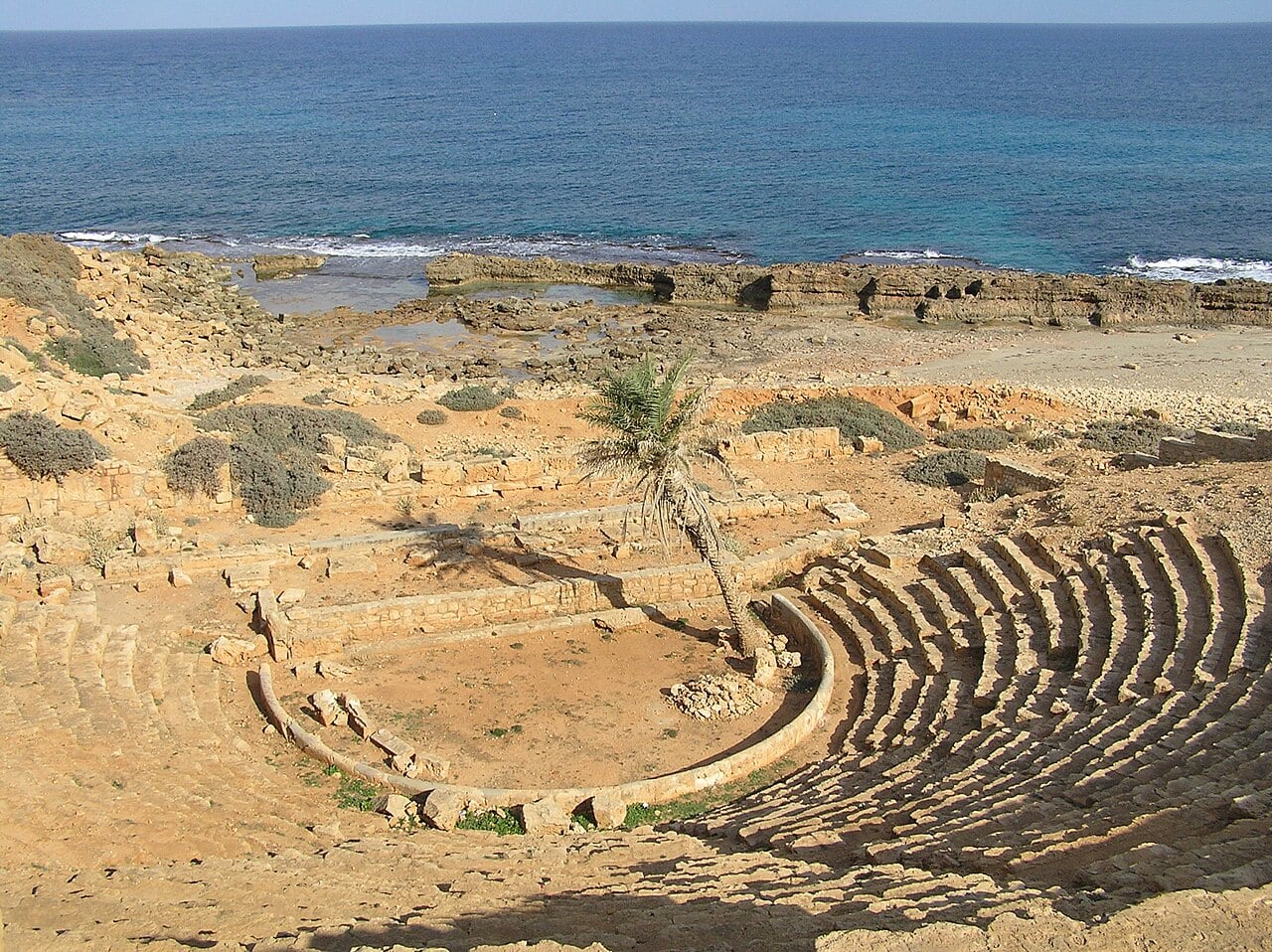 The ancient theatre in ancient Greek city of Apollonia, Libya