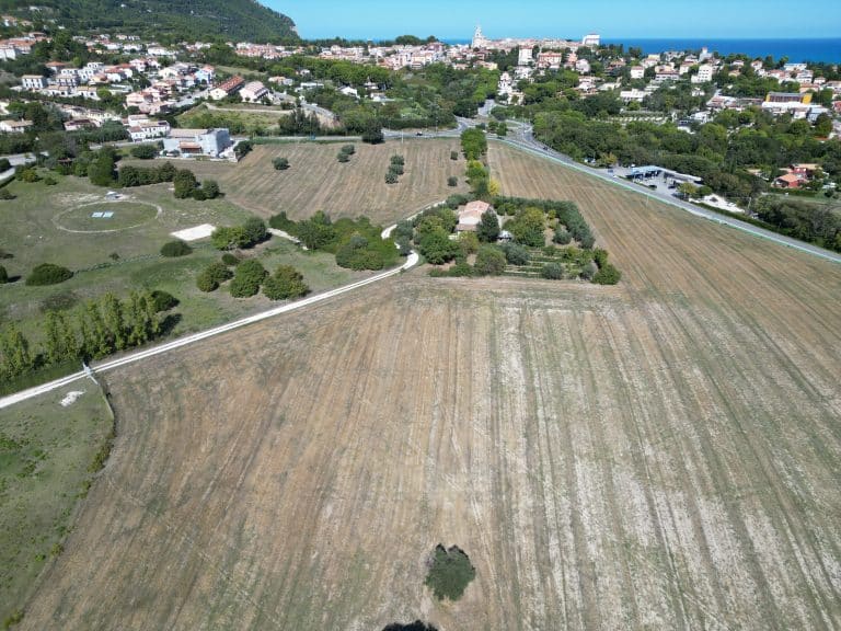 The excavation area at the Picene necropolis in Sirolo, Italy