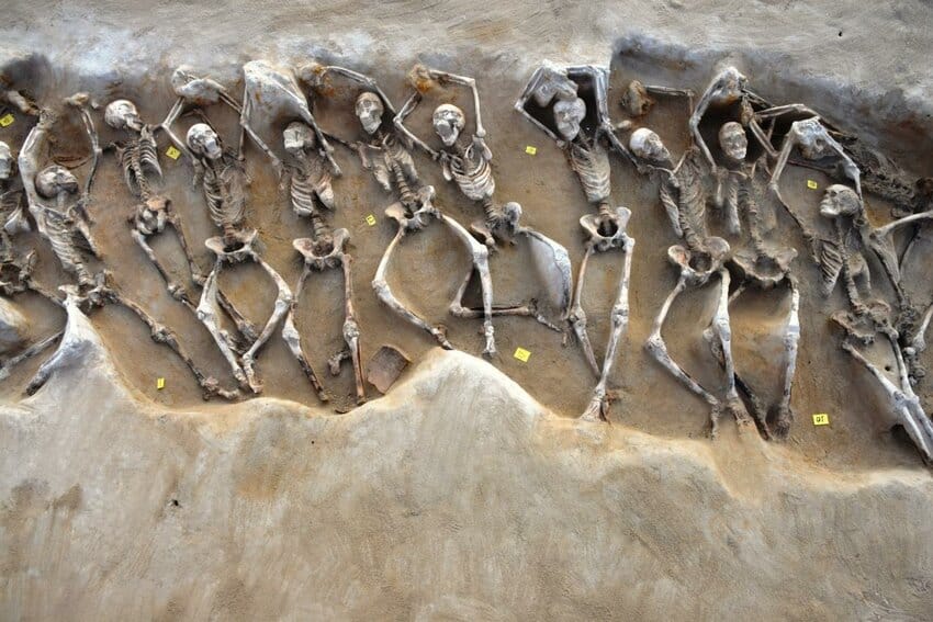 The mass burial excavation in Phaleron Necropolis