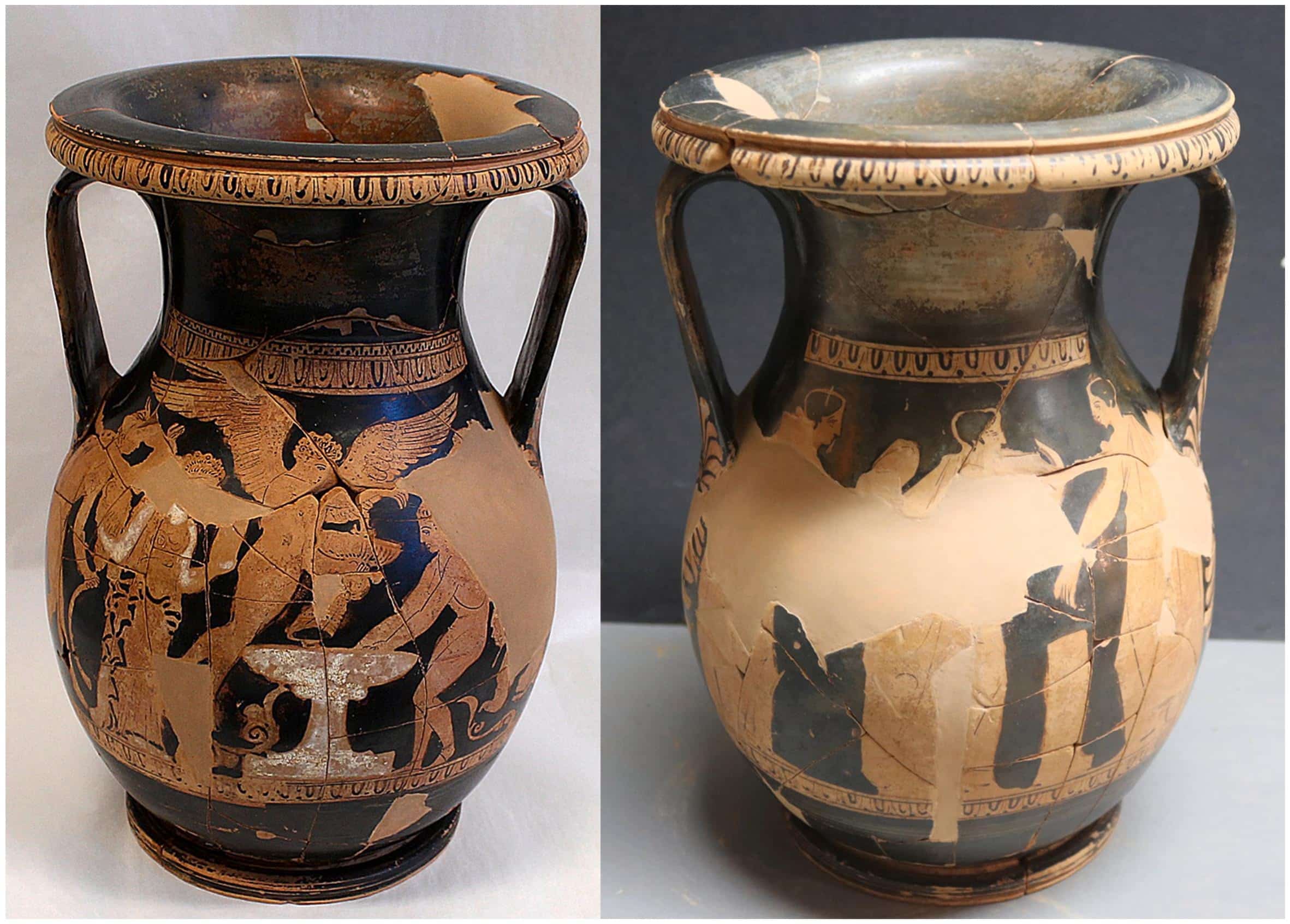 The Pelike ΜΘ 25632, front and back side after restoration