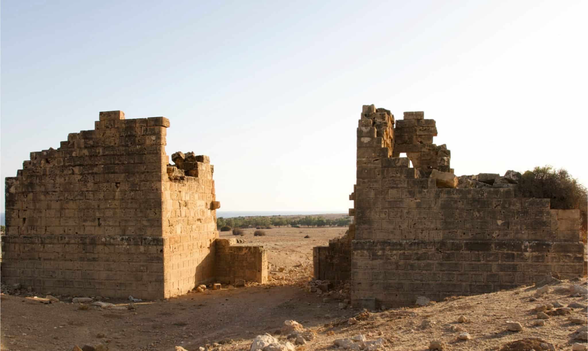 The Tauchira Gate at ancient Greek city of Ptolemais