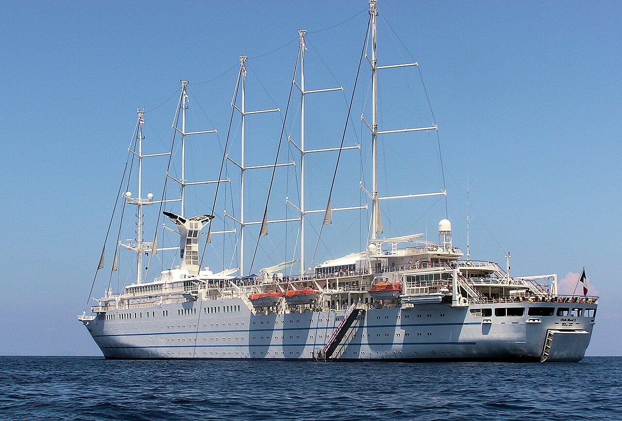 Five-Masted Cruise Ship