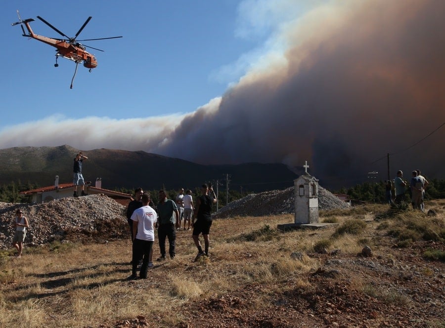 Fire in Greece.