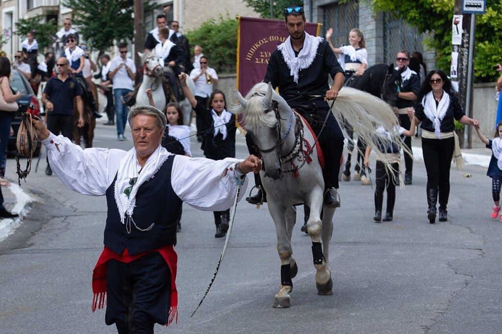 Festival of the Virgin Mary in Siatista, Kozani, Greece. Panigiri Panagia.