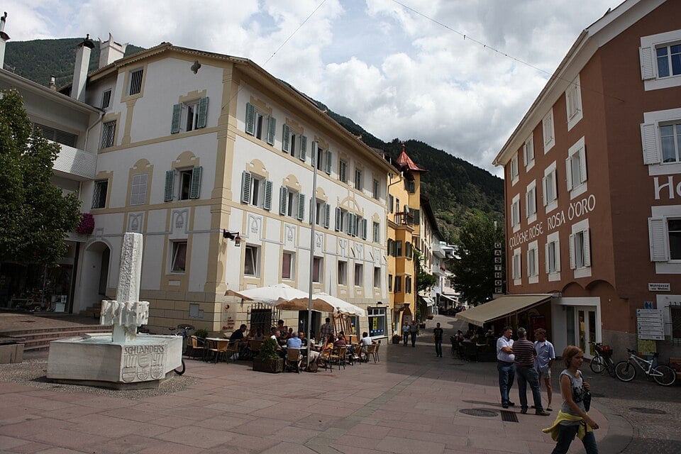 Silandro/Schlanders village in northern Italy,