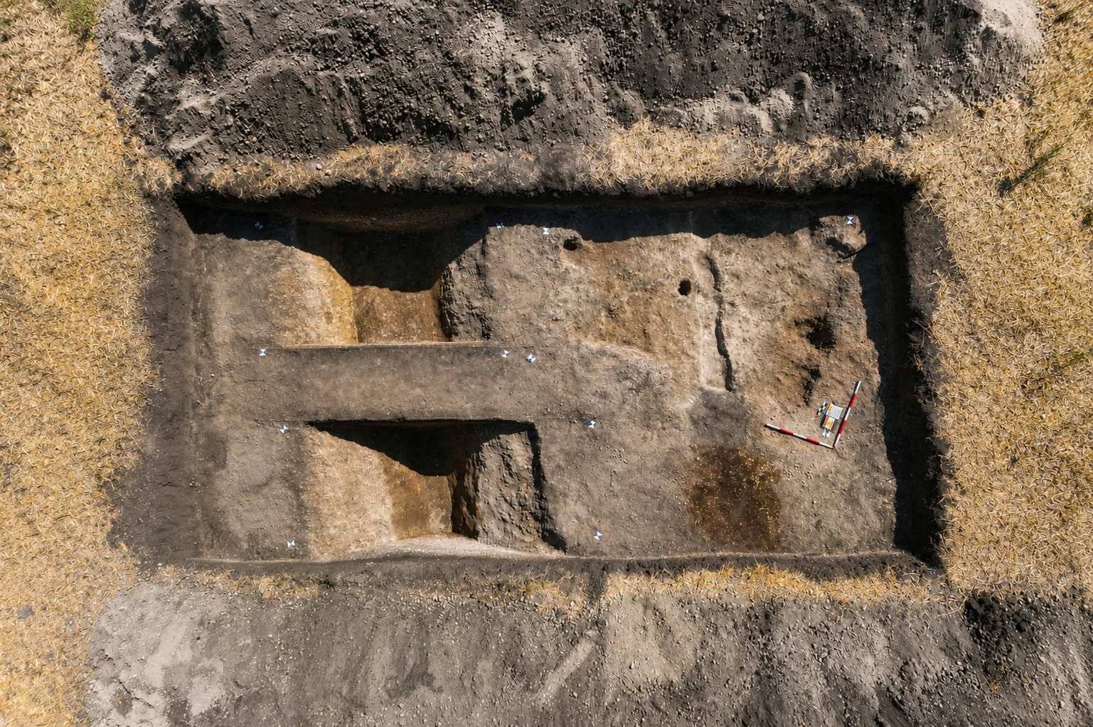 AI reconstruction of the archaeological excavation at Chleby, Czechia