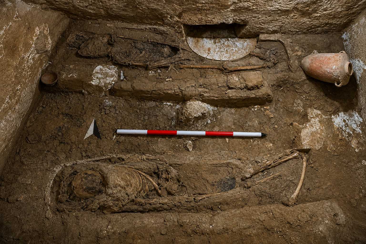 AI reconstruction of the burial chamber in tomb TT 209 at the Theban Necropolis near Luxor