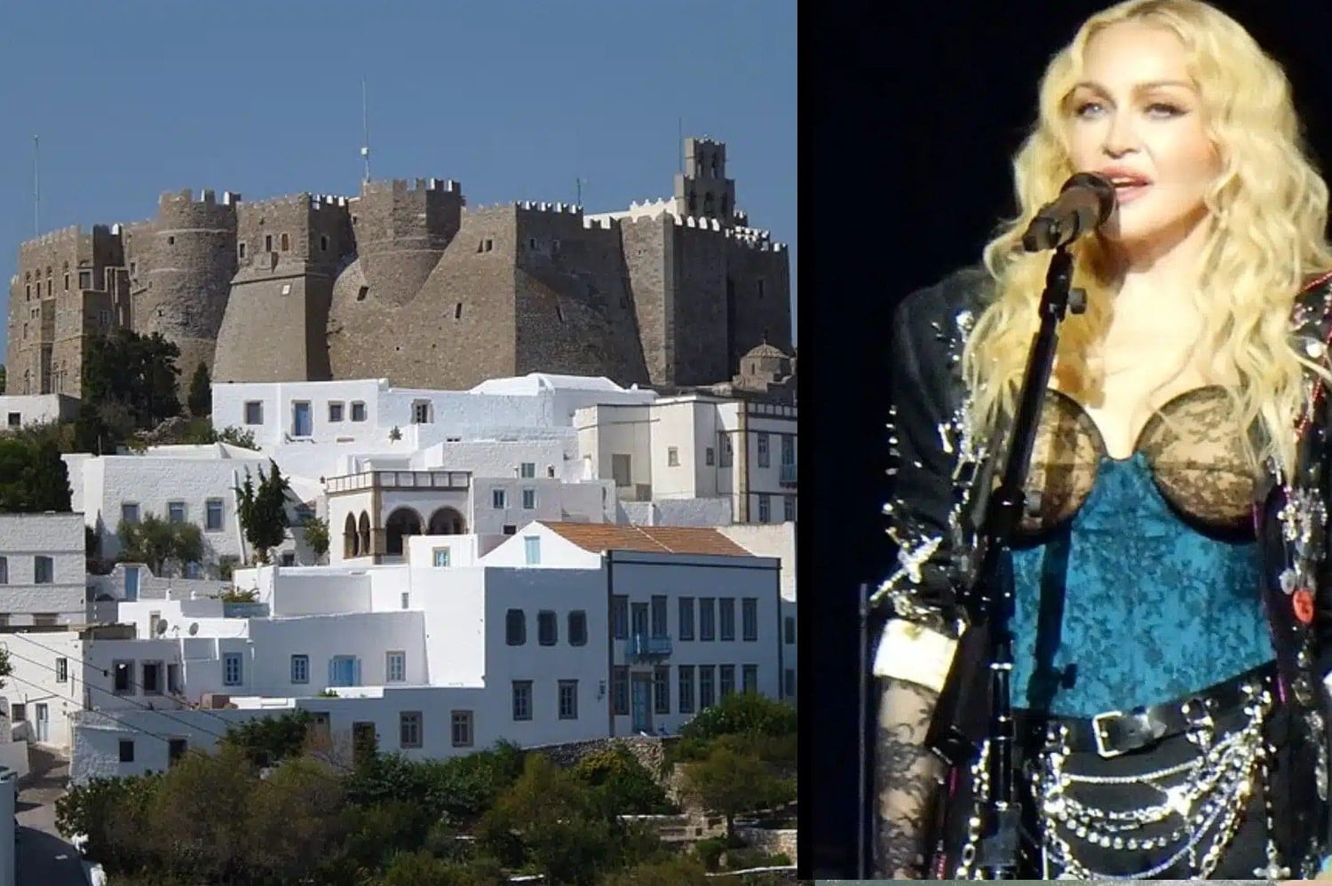 Madonna Greece vacation