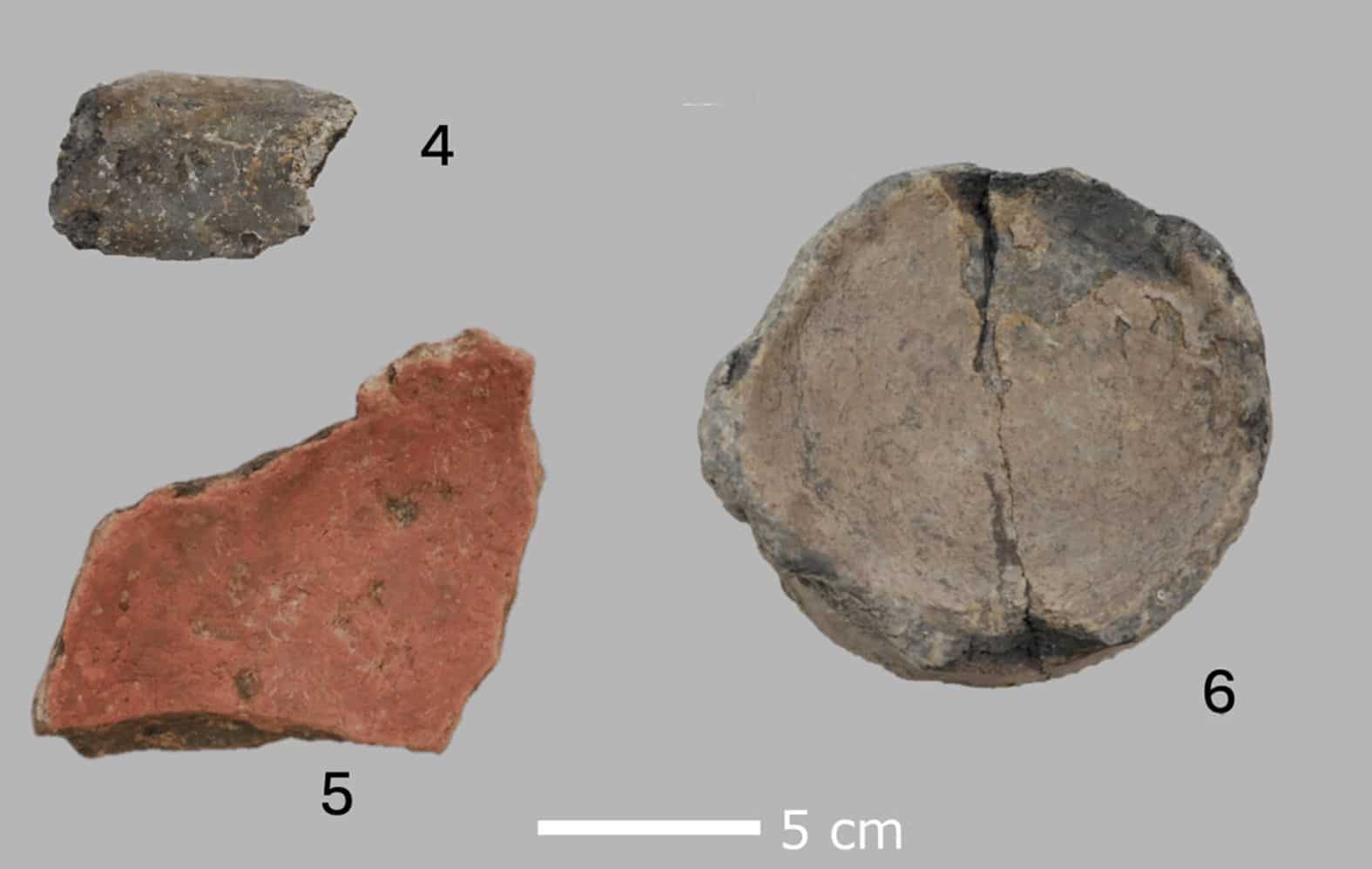 Selected pottery sherds analyzed