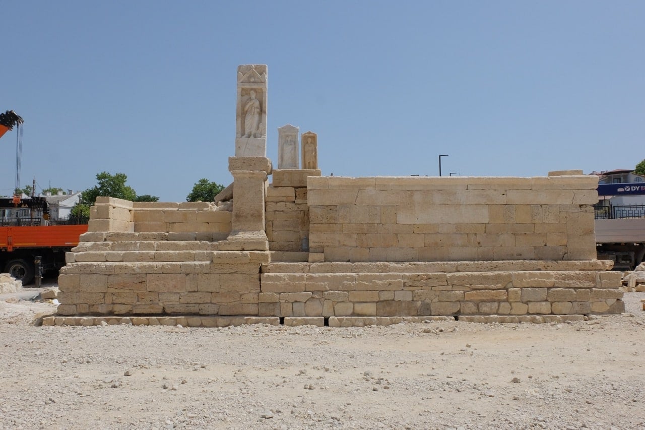 The northern facade of the tomb of Annion after restoration