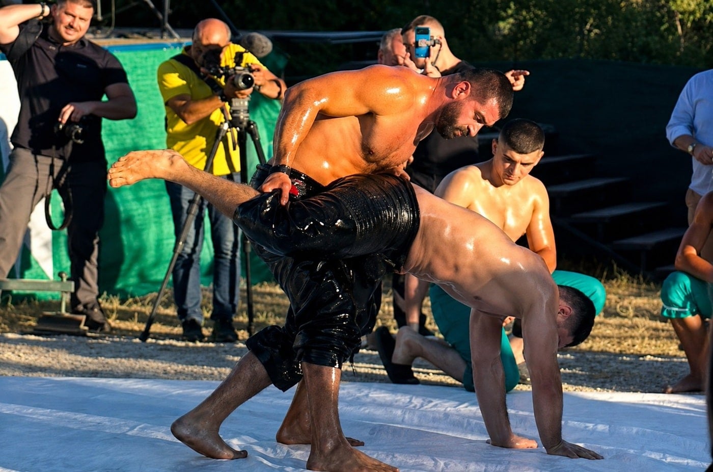 Greece oil wrestling