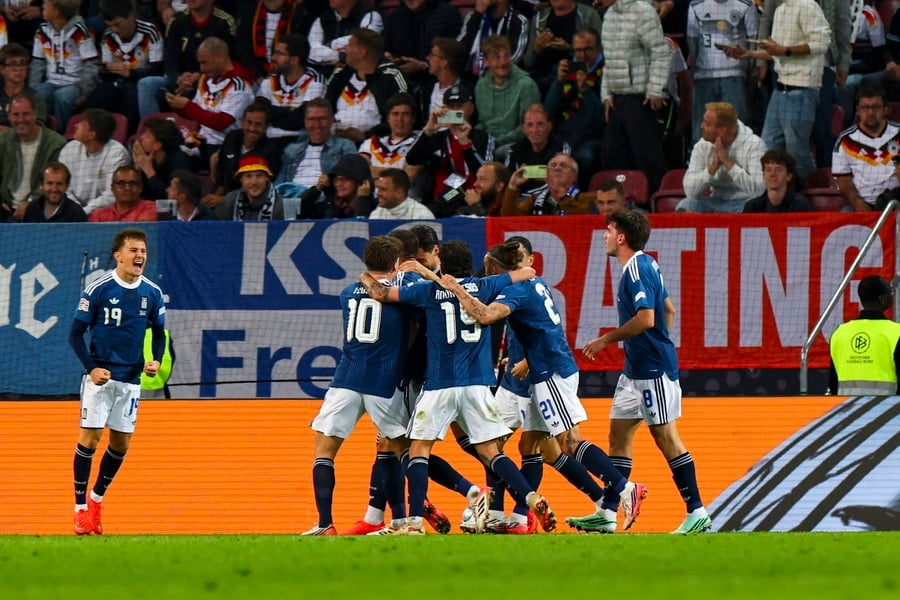 Greece secured its first victory over Germany with a 1-0 Nations League win in Augsburg.