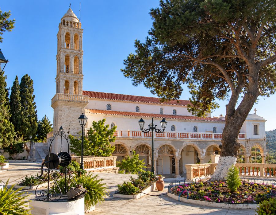 The Monastery of Panagia Myrtidiotissa is the spiritual heart of Kythera and one of the island’s most important religious sites