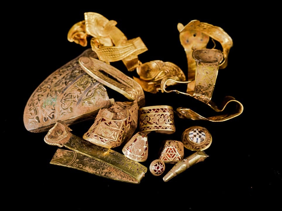A selection of highlight pieces from the Staffordshire Hoard