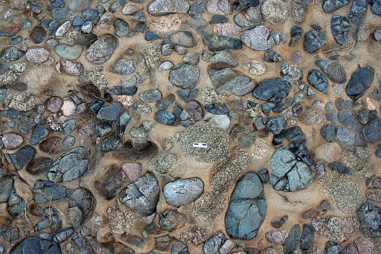 An archaeological stone pavement