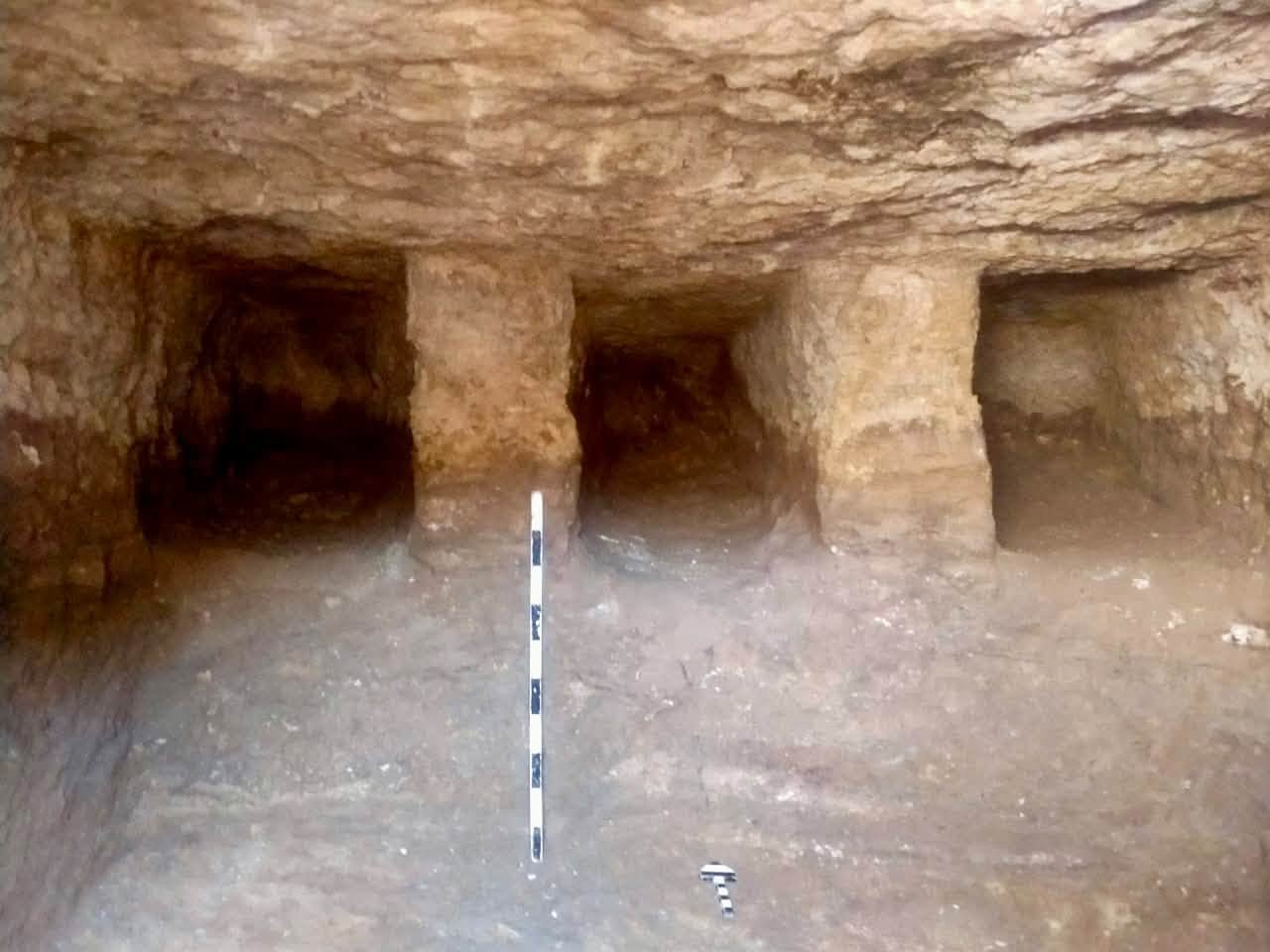 Rock-cut tombs uncovered during excavations at Tell el-Yahudiya in Egypt’s Qalyubia Governorate