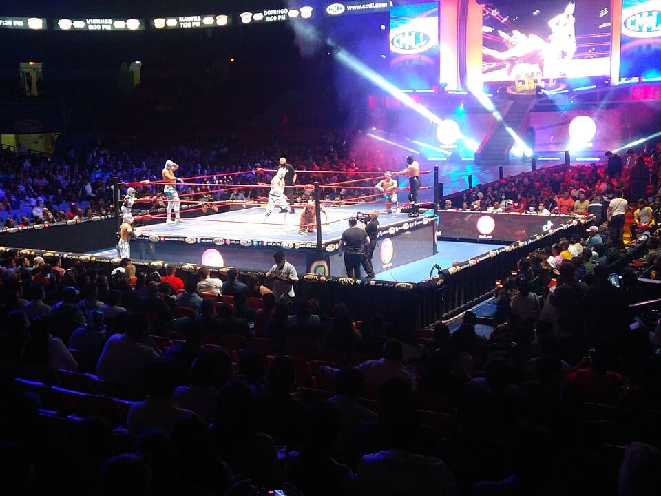 Mexican professional wrestling match at Arena México in Mexico City. A 75-year-old referee died during a wrestling event in Hidalgo, Mexico.