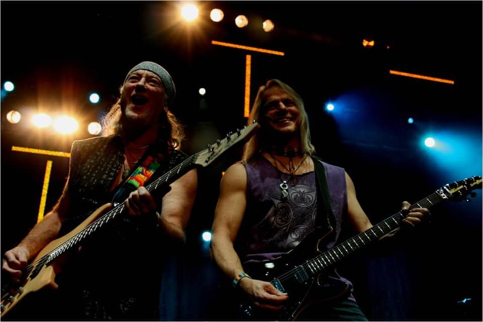 Deep Purple perform on stage. The legendary British rock band will return to Athens on October 13 for a concert at Telekom Center Athens.