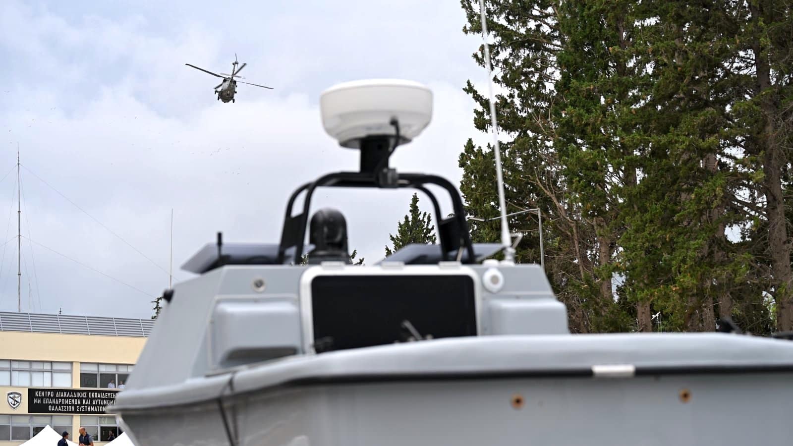 The Hellenic Navy’s Pyrpolitis unmanned surface vessel (USV), developed in Greece for surveillance and strike missions. Credit: Hellenic Ministry of National Defense.