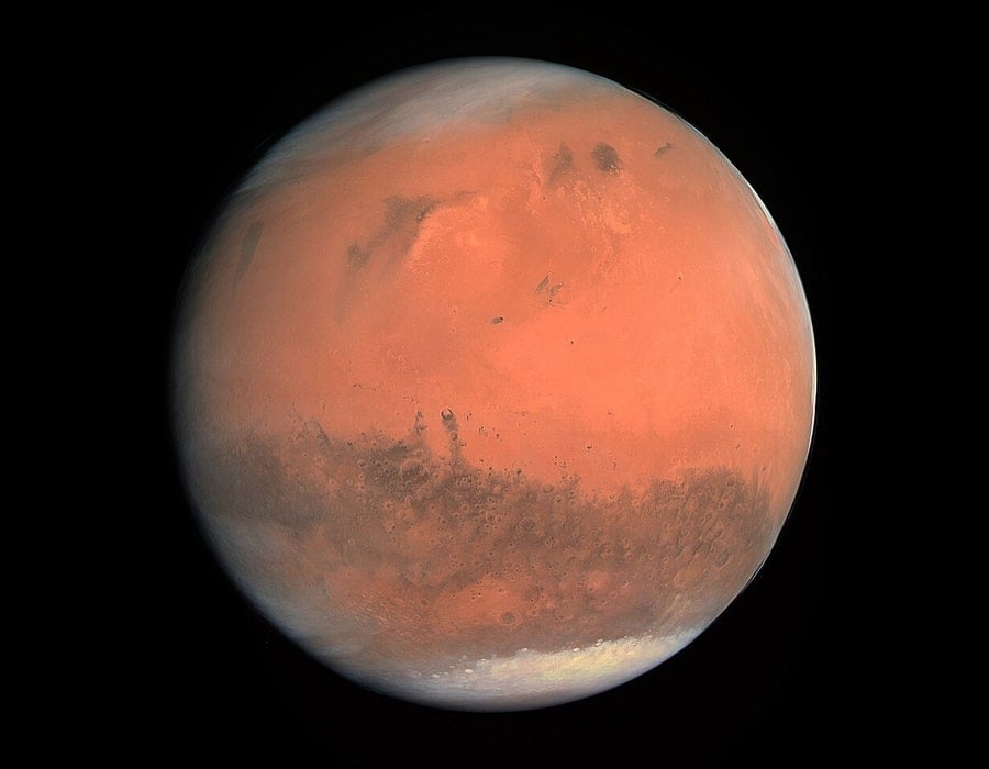 Mars, the planet targeted by Japan’s MMX mission to study its moon Phobos and return samples to Earth.