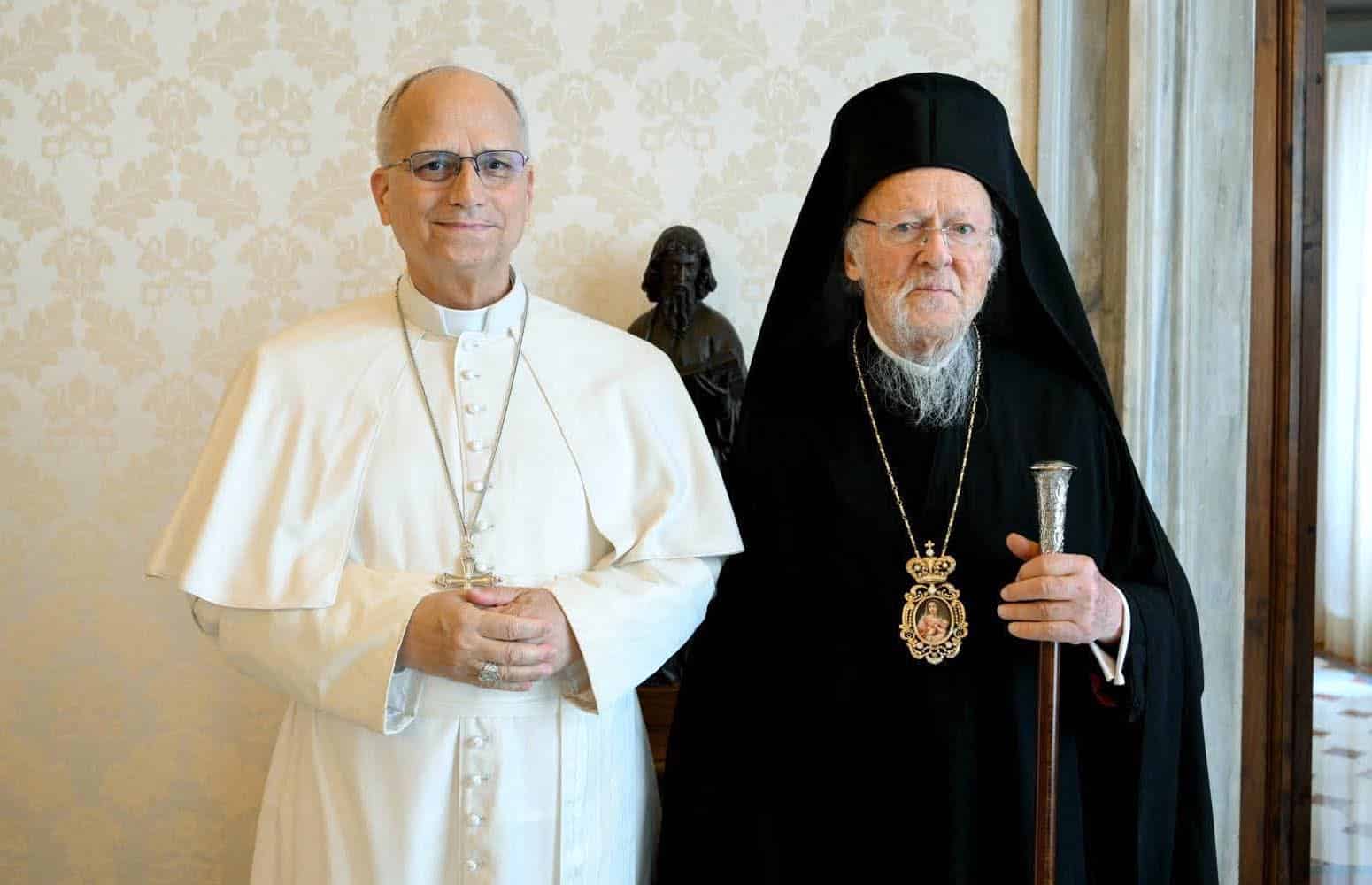 Ecumenical Patriarch Bartholomew meets Pope Leo XIV at the Vatican on October 24, 2026.