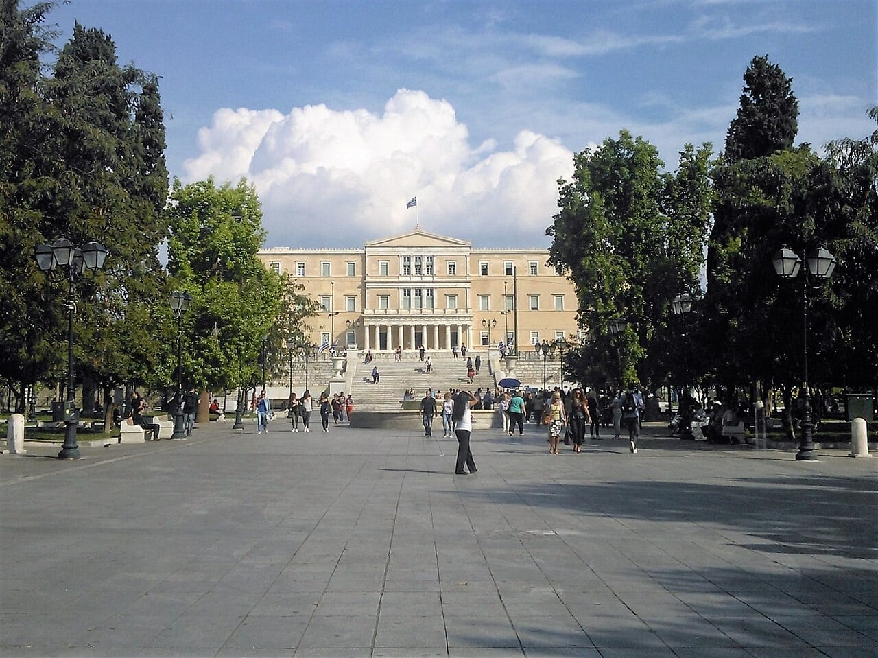 View of Syntagma Square towards the Old Royal Palace