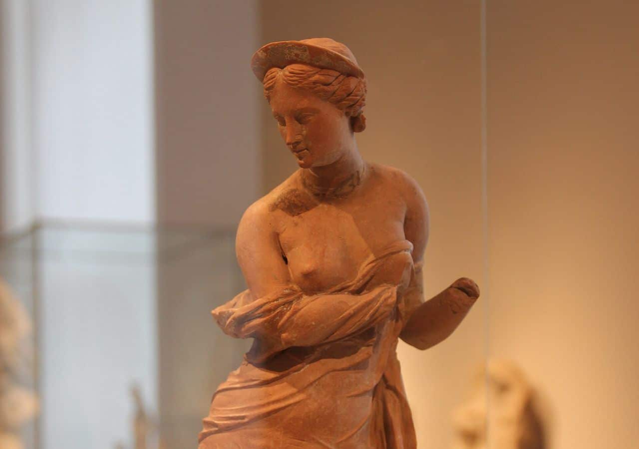A second-century B.C. terracotta figurine of Aphrodite