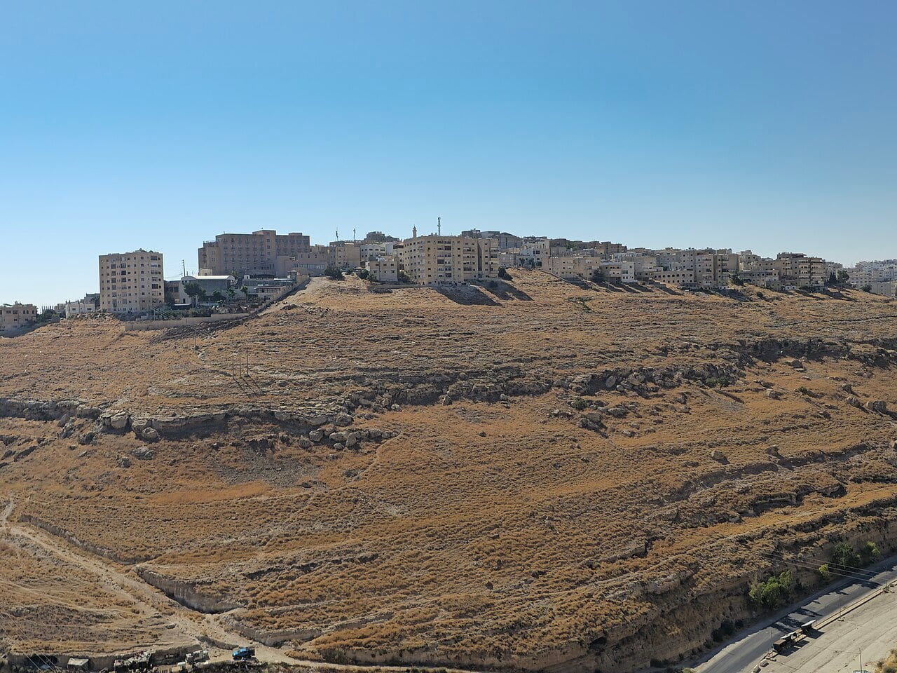 A view of Al-Karak city, in the southern Jordanian governorate where gunmen attacked a church funeral