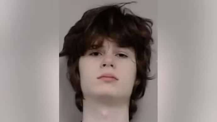 Alexandros Paporakis, 19, of Palatine, Illinois, was arrested on October 11, 2026, and charged with making a terrorist threat and unlawful possession of weapons. Photo: Palatine Police Department