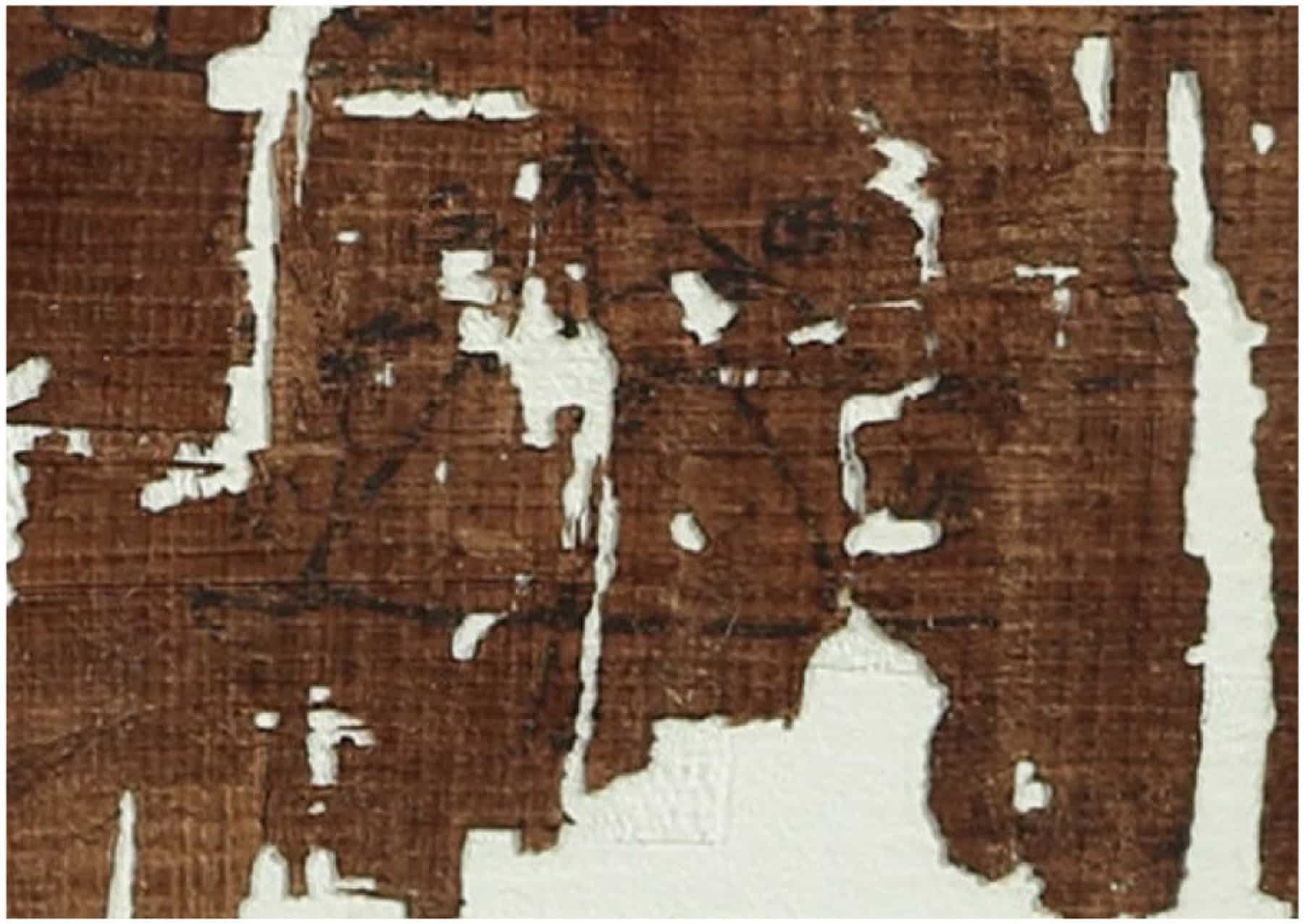 Ancient Greek mathematical papyrus preserving a geometric diagram used in practical calculations