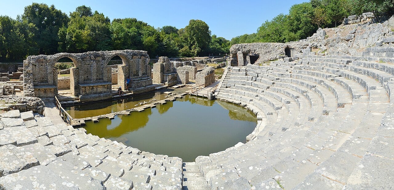 The ancient theater at Butrint in southern Albania, where the Prasaiboi established the center of their political union