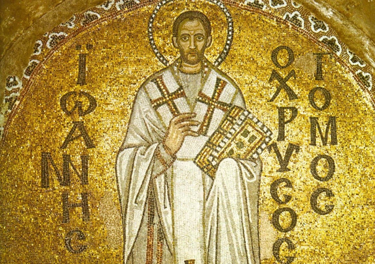 Byzantine mosaic depicting John Chrysostom
