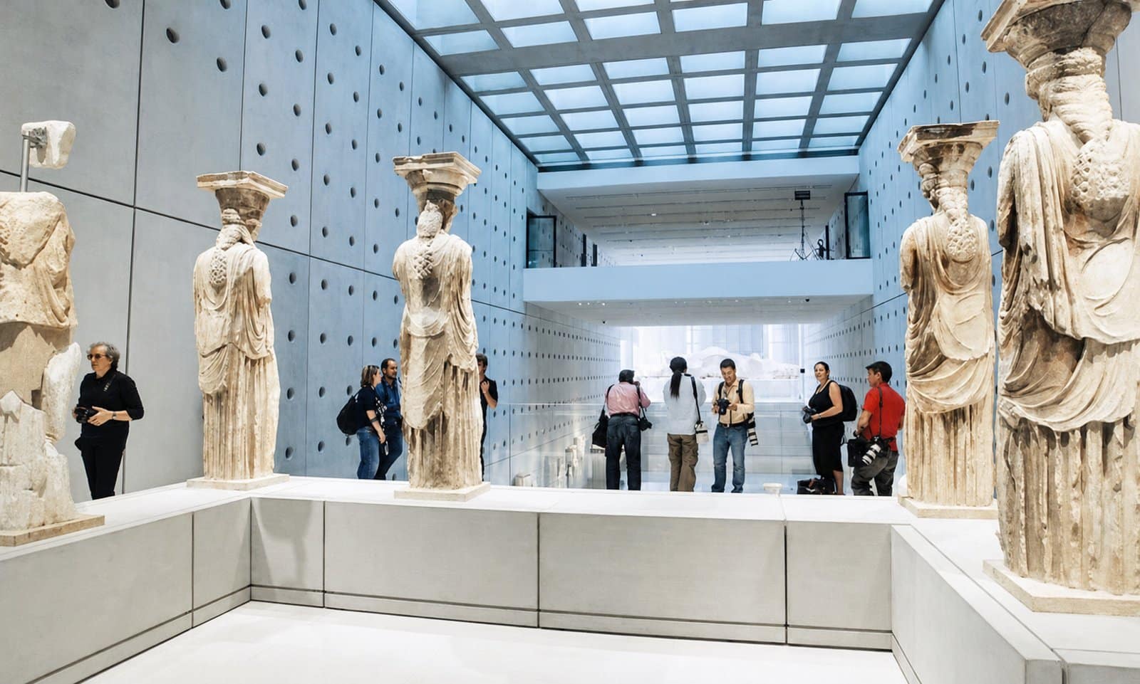 The caryatids at the Acropolis Museum in Athens, Greece