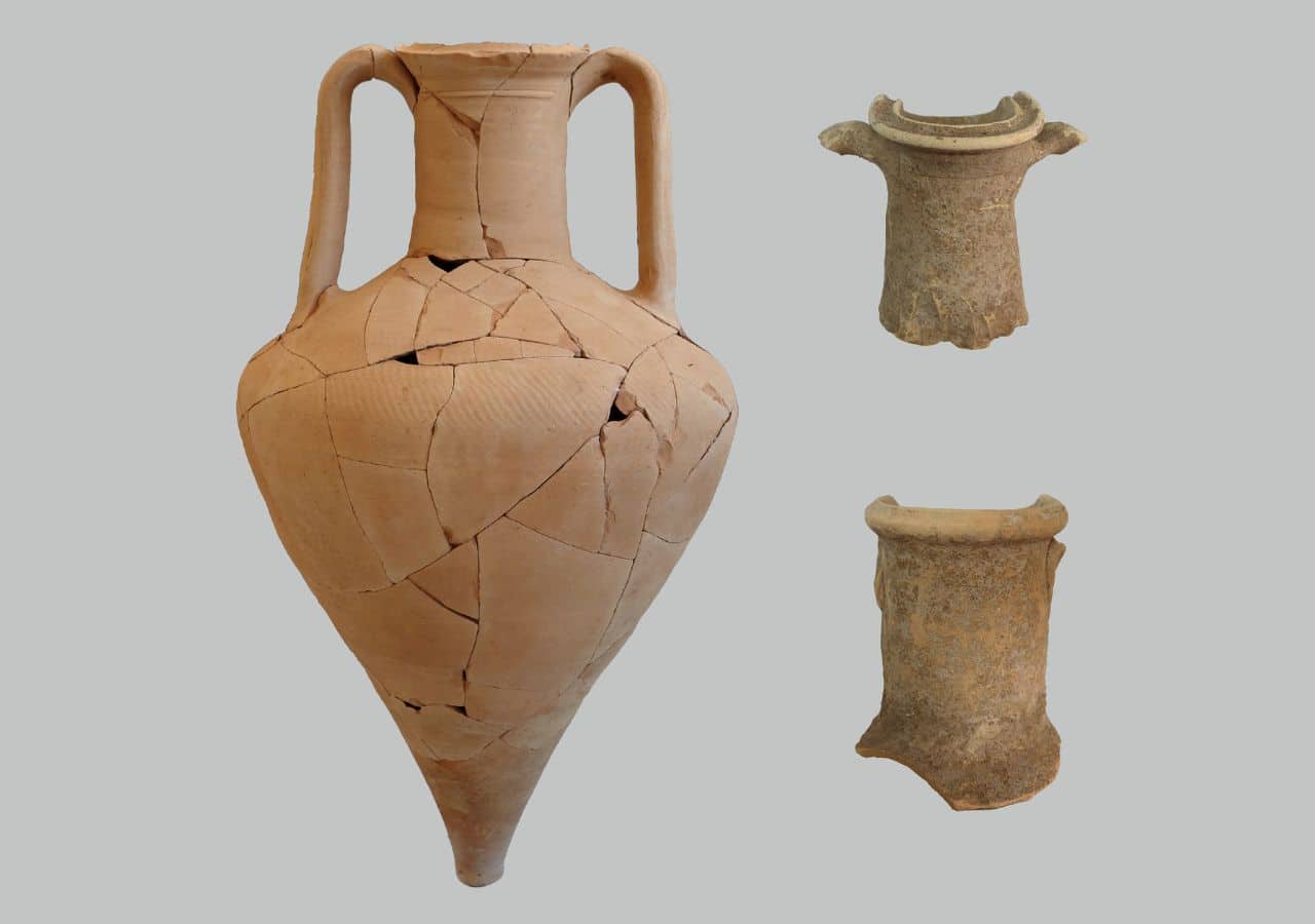 Ionian-Adriatic amphorae; 4th-early 3rd century BC from the village of Trapeza Diakopto, Greece