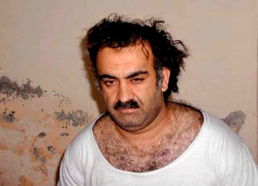 Khalid Sheikh Mohammed, accused of masterminding the September 11, 2001, terrorist attacks, is pictured shortly after his capture in Rawalpindi, Pakistan, in March 2003. The U.S. Supreme Court has left open the possibility that he could face the death penalty. Photo: EPA/Handout/ANA-MPA, File photo