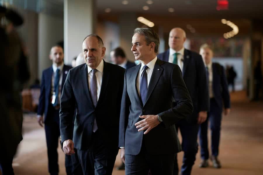 Greek Prime Minister Kyriakos Mitsotakis arrives for a high-level open debate of the United Nations Security Council on emerging technologies and maritime security in New York on October 29, 2026. Photo: Dimitris Papamitsos/Greek Prime Minister’s Press Office via ANA-MPA.