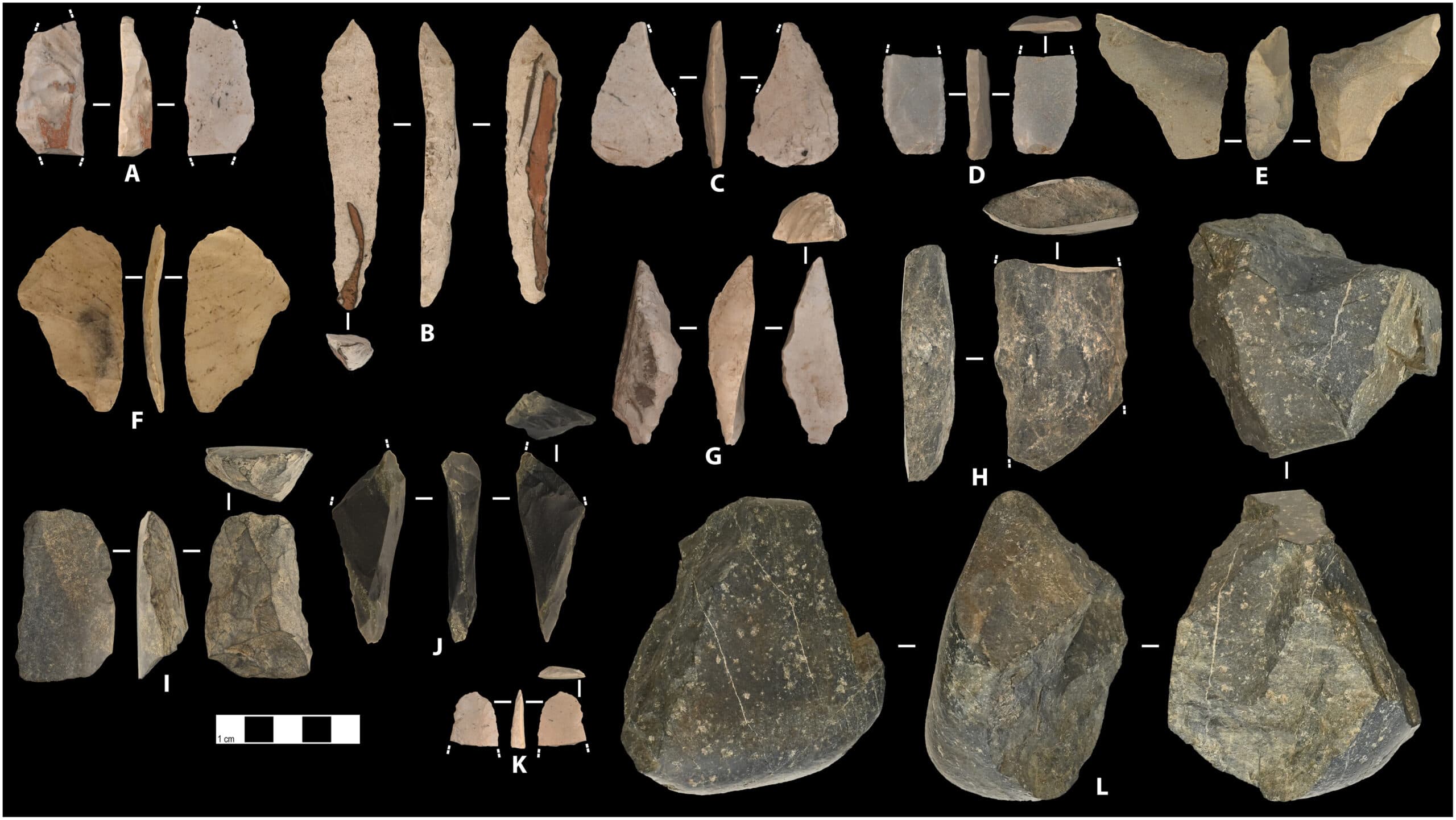 Lithic unifacial tools